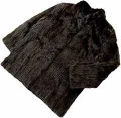 palody ☆ 毛皮 ダークブラウン ミンク リアルファー ハーフコート ジャケット 11 秋冬 婦人 マダム リッチ ゴージャス パロディ■S2847