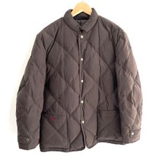 Papas(パパス) ダウンジャケット サイズ48 XL メンズ - ダークブラウン 長袖/キルティング/冬