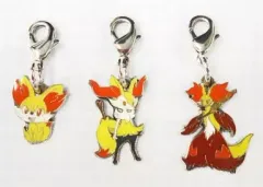 【中古】キーホルダー・マスコット(キャラクター) 653.フォッコ＆654.テールナー＆655.マフォクシー 全国ずかんメタルチャーム(3個セット) 「ポケットモンスター」 ポケモンセンター限定