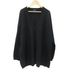 セオリー Theory ニット カットソー 長袖 Vネック カシミヤ S ブラック 黒 /YM36