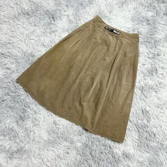 【LIVE IN COMFORT】リブインコンフォート  ひざ丈スカート  コーデュロイ  (W64)  カジュアル  ヴィンテージ  レディース  茶系  ブラウン【送料無料】