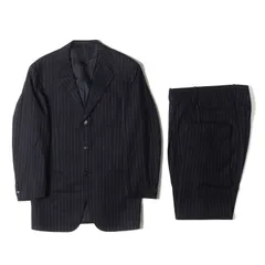 Kiton キートン サイズ:46 ストライプ カシミヤ混 ウール ツイード 段返り3B テーラード ジャケット / ワンタック テーパード スラックス パンツ / セットアップ スーツ ネイビー 紺 イタリア製 【メンズ】のサムネイル