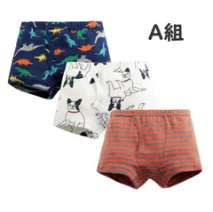 男の子用パンツ 3枚セット  ボクサーパンツ キッズ 下着 子ども用  恐竜
