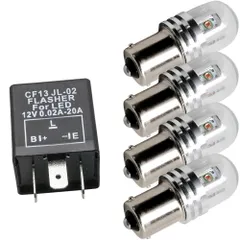 鬼爆閃光 アベニール W10 [H2.5～H10.7] LEDウインカー球前後セットB+3ピンハイフラ防止ICウインカーリレー