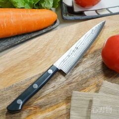 【藤次郎】 包丁 ペティナイフ 135mm BASICダマスカスシリーズ V金10号 ステンレス 送料無料 ギフトラッピング対応 F-333