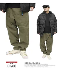 【新品】 【2L～5L カーキ】 GERRY(ジェリー) クライミングパンツ メンズ 大きいサイズ ストレッチ ベルト付き バルーンシルエット チノパン デニムパンツ キャンプパンツ