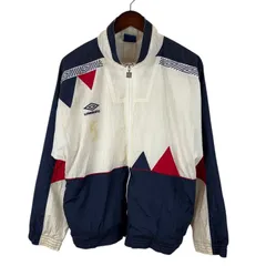 90s UMBRO ナイロンジャケット イングランドカラー パネルデザイン ネイビー × ホワイト × レッド Sサイズ ヴィンテージ