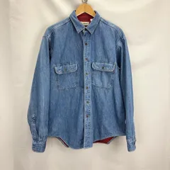70‐80年代　L.L.Bean Heritage Washed Denim Shirt, Lined　フランネル裏地 デニムシャツ　サイズⅬ　カナダ製　06122811　01