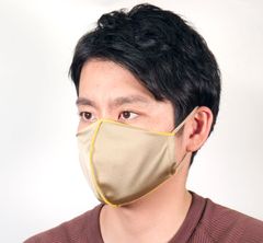ハンドメイド！　スポーツ＆レジャーマスク　日本製　シルキーチャコール＃6
