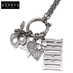 Christian Dior クリスチャンディオール DIORロゴ/スター/クローバー/ハート/BEEビー/8 チャーム ロング チェーン