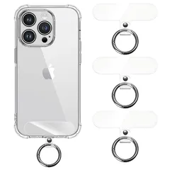 [Denaisii] ストラップホルダー スマホ ストラップホール 透明パッチ ネックストラップ 外付け 落下防止 首掛け 斜めがけ 肩掛け 首かけ ショルダー ネックストラップ 肩かけ 携帯ストラップ iphone android スマホアクセサリ薄型 一体