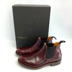 未使用wheel robe Folded Plain Toe BURGUNDY WHEEL ROBE（ウィールローブ）PLAIN TOE BLUCHER（プレーントゥ