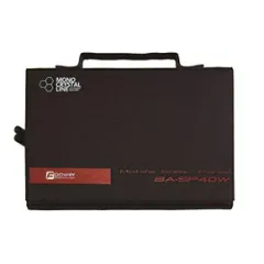 【新品・3営業日で発送】富士倉 ソーラーパネル 40W (複数バッテリー対応) BA-SP40W ブラック 使用時／横29×縦142×厚み3cmのサムネイル