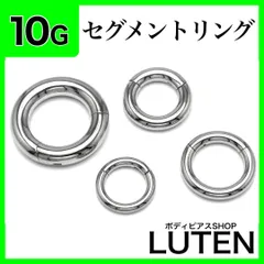 10G　セグメントリング　クリッカー　拡張　フープ　ステンレス　ボディピアス　LUTEN　ルテン