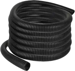 sea grip 配線チューブ コルゲートチューブ 黒 50m 噛みつき防止 ケーブル保護 家庭・自動車用(ブラック,  内径6.5ｍｍ)