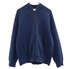 ラコステ スウェット ジャケット ブルゾン US L ネイビー LACOSTE  ロゴ メンズ 【中古】  【230926】