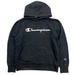 Champion ☆ ロゴ プリント ライトウェイト スウェット パーカー レディース L ブラック 黒 スポーツ トレーニング チャンピオン■AL215