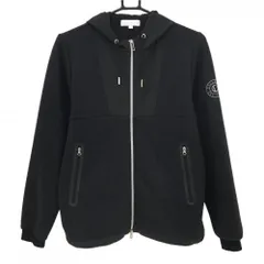 キャロウェイ ジップパーカー 黒×ダークグレー ロゴ刺しゅう  レディース L ゴルフウェア Callaway