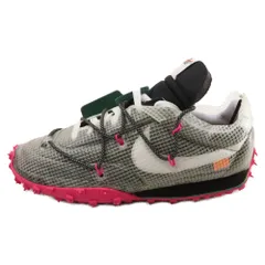 NIKE (ナイキ) ×OFF-WHITE WMNS WAFFLE RACER CD8180-001 オフホワイト ワッフルレーサー ローカットスニーカー マルチ US9/26.0cm
