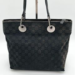 【oldman】GUCCI トートバッグ 肩掛け GG柄 キャンバス 黒 良品】GUCCI グッチ GG柄 トートバッグ キャンバス 肩掛け 黒 - メルカリ