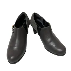 Z1574 BARcLAY バークレー ショートブーツ ブーティ サイドゴア レザー スエード グレー サイズ23.0cm