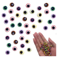 ビーズ 6ｍｍ 目玉 カラフル 丸 100個 ミックス 穴あり 目柄 ラウンド プラ 大容量 アクセサリー ハンドメイド 手芸 パーツ BD3923