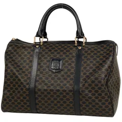 セリーヌ CELINE マカダム柄 ハンドバッグ ミニボストン ハンドバッグ コーティングキャンバス ブラック レディース 【中古】