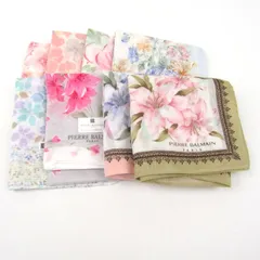 ピエールバルマン ハンカチ 8点セット 未使用 花柄 ブランド まとめて 大量 小物 レディース PIERRE BALMAIN