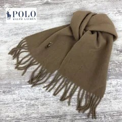 美品 ラルフローレン カシミヤ100% マフラー ベージュ - メルカリ