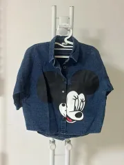 ミッキーマウス キッズ デニムシャツ