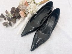 GUCCI グッチ　クロコダイル　ポインテッドトゥ　パンプス