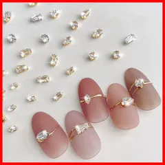 【人気商品】手芸 デコパーツ ハンドメイド ジュエリー パーツ ネイルアート キラキラ クリア (クリア ラインストーン 小さい 立体 ストーン A) ストーン ネイルパーツ 50個セット ネイル