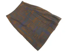 PAUL STUART ポールスチュアート 総柄 スカート size6/茶ｘ緑ｘ紺 ■◇ レディース