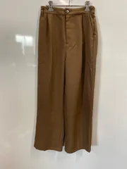 a480⚫︎vis-a-vis⚫︎ビザビ⚫︎センタープレス⚫︎ワイドパンツ⚫︎sizeM⚫︎茶