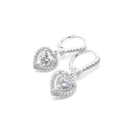ピアス SILVER 925 シルバー ジルコニア ハート