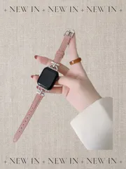 Apple Watch アップル ウォッチ フェイクレザー ブレスレット バンド 38/40/41mm アプリコット