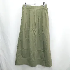 ◇ ⊂ SALOON サルーン ロング丈 フレア スカート サイズF カーキ系 レディース E  【1412090029646】