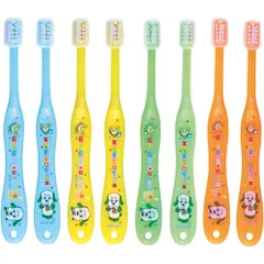 【新品・送料無料】いないいないばぁっ! (ワンワンとうーたん) 乳児用 歯ブラシ8本セット (キャップ付属) TB4SE【ゆうパケット(ポスト投函)でお届け】