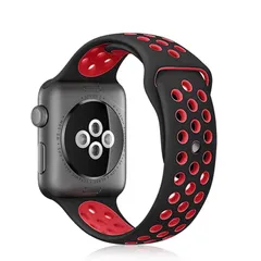 【数量限定】スポーツシリコンストラップリストバンド交換バンドリストバンド 通気性 iWatch 44mmソフトシリコンバンド 40mm series 42mm 38mm SE/8/7/6/5/4/3/2/1に対応 バンド Watch (38mm/40mm Ap