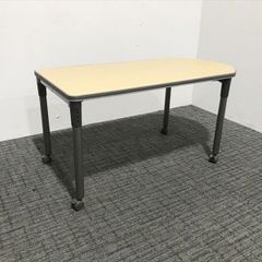 ミーティングテーブル 会議机 完成品 アプション アレンジテーブル U字天板 キャスター付 机 オカムラ プレーン 平テーブル