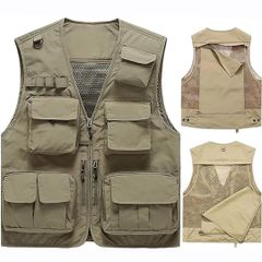 【迅速発送】ｉｎｏｔｅｎｋａ M～7XL メンズベスト 作業ベスト フィッシングベスト 春夏 アウトドア ベスト ナイロン ワークベスト 15ポケット 多機能 お釣 カメラマン 登山 撮影用 大きいサイズ 通気性 速乾性 メッシュ ベスト 秋冬