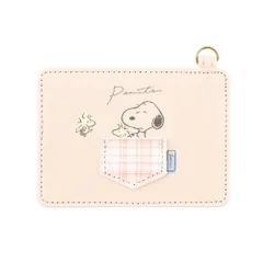 ☆ スヌーピー/ポッケベージュ ☆ キャラクター リールパスケース キャラクター パスケース リール付き 可愛い パスケース 定期入れ リールパスケース リール付きパスケース カードケース リール付ストラップ IDケース リール ストラップ かわいい キャラ