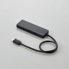 I【HY】O【新古品】ELECOM エレコム USB3.1(Gen1)HUB Type-C Aメス4ポート バスパワー 30cmケーブル ブラック U3HC-A430BBK[定形外郵便、送料無料]HY002