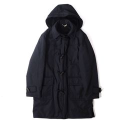 エルメス HERMES ヴィンテージ ダッフルコート 50 ブラック メンズ 正規品 5-DD019