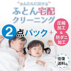 布団2点クリーニング　防ダニ　圧縮パック