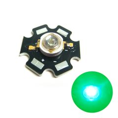 パワーLED Edison 1W 緑色 EDET-1LA2 星型ヒートシンク付き 10個