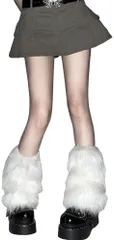 【売切注意！お早めに】 ロング レディース フェイクファー 靴下 長靴 防寒 カフスカバー 暖かい 女性 ふわふわ 女の子 ルーズソックス 足首ウォーマー 冷え対策 レッグウォーマー 厚手 [Ekieta] 可愛い