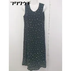 ◇ L'EST ROSE レストローズ 花柄 ノースリーブ ロング ワンピース ブラック グレー系 レディース  【中古】 【1202140001797】