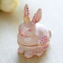 MN004 ミニプリンセスラビット 【ピィアース正規品】 うさぎ 王冠 クラウン ジュエリーボックス ピィアース 可愛い ブランド おしゃれ プレゼント オブジェ 置物 動物 誕生日プレゼント ピィアース 東京銀座PICALS mer12