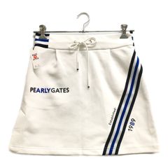 未使用品 レディース パーリーゲイツ PEARLY GATES スカート 2(L) 白 ホワイト 2024年モデル 軽量 ロゴ入り 春秋のサムネイル